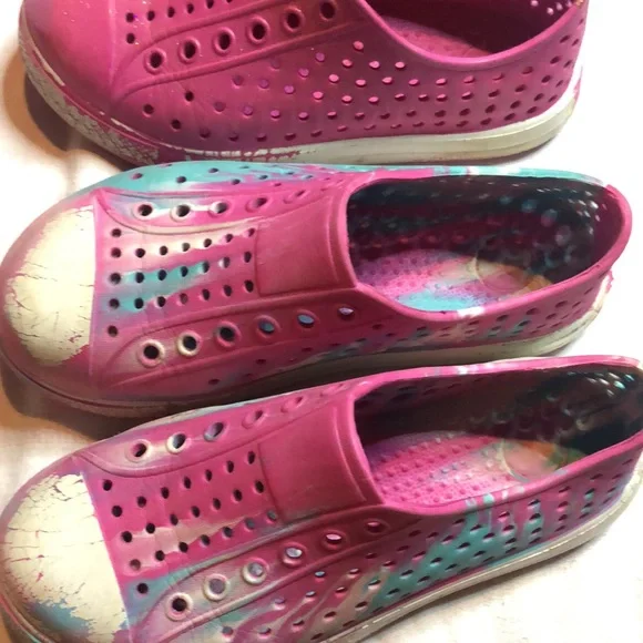 Kids Pink spring water Slip-On Shoes - Picture 2 of 12